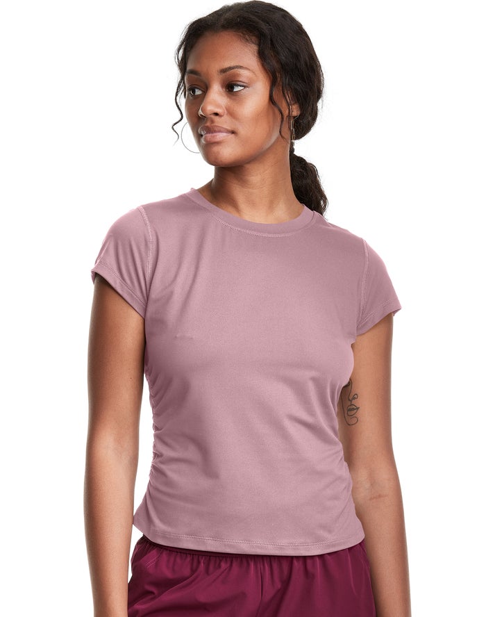 Champion Soft Touch Ruched Side T-Shirt Dames - Beige - Belgie 4597BOWLS